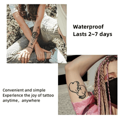 Waterproof Chest Ink Flower Tattoo Sticker Long Lasting Temporary Tattoo
