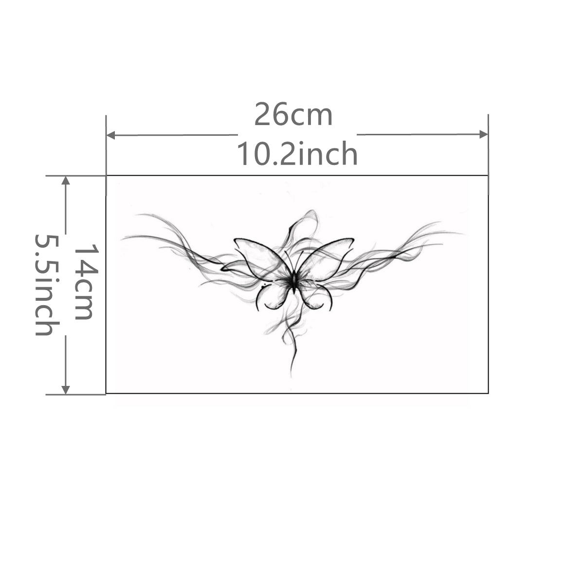 Waterproof Chest Ink Flower Tattoo Sticker Long Lasting Temporary Tattoo