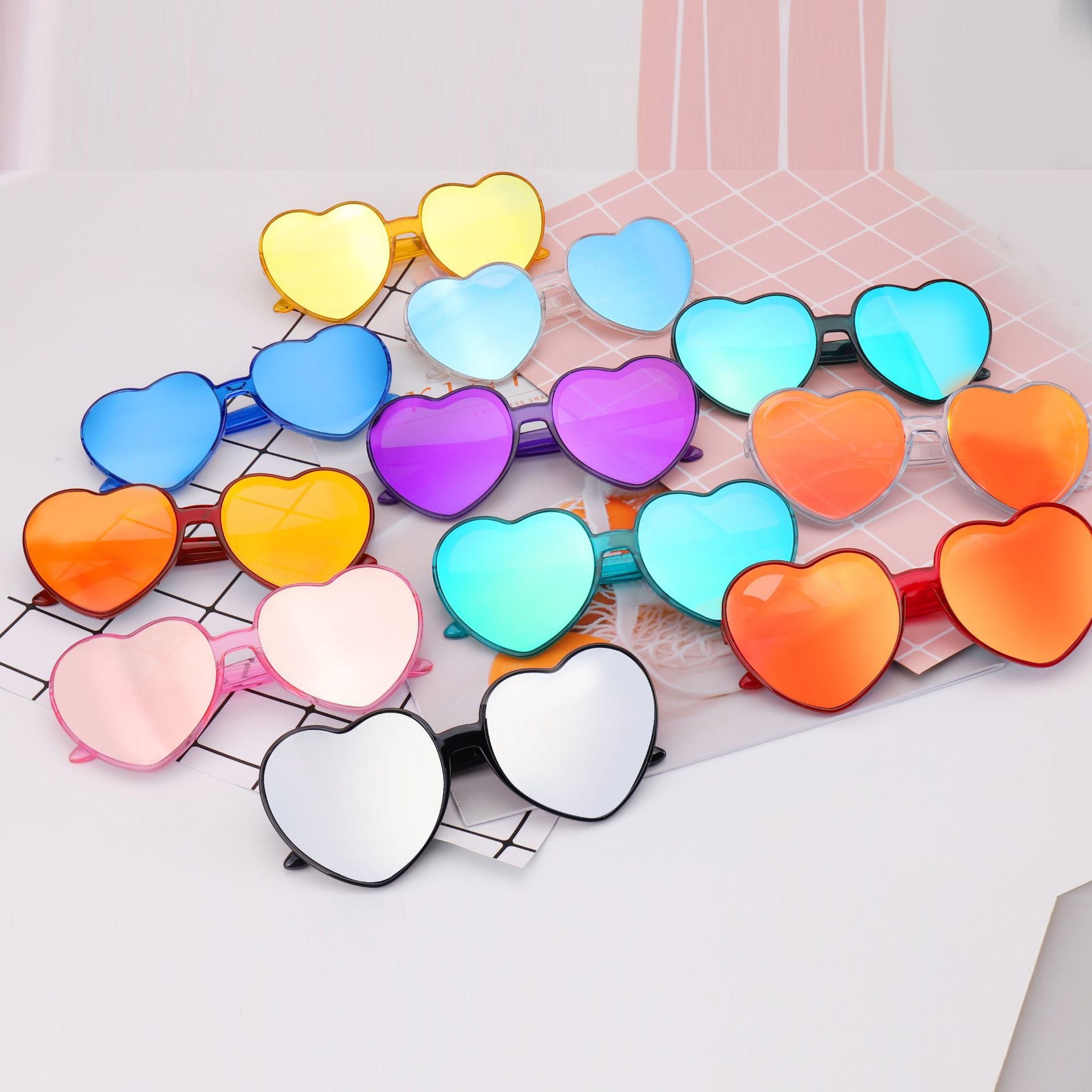 Y2K Heart Sunglasses Funny Party Glasses UV400