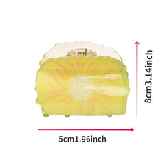 Fruit Rainbow Hair Claw Mini Shark Claw Braid Hair Clip Ponytail Holder