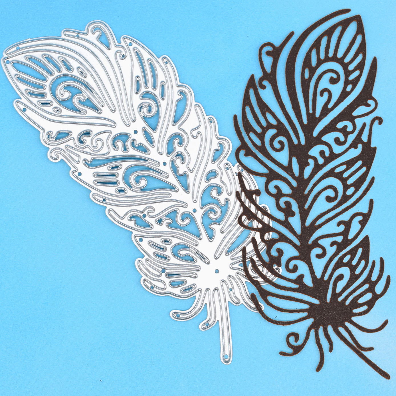 1pc Feather Cutting Dies Metal Stencil DIY Scrapbooking Craft Card Background