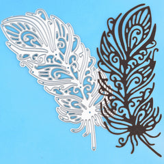 1pc Feather Cutting Dies Metal Stencil DIY Scrapbooking Craft Card Background