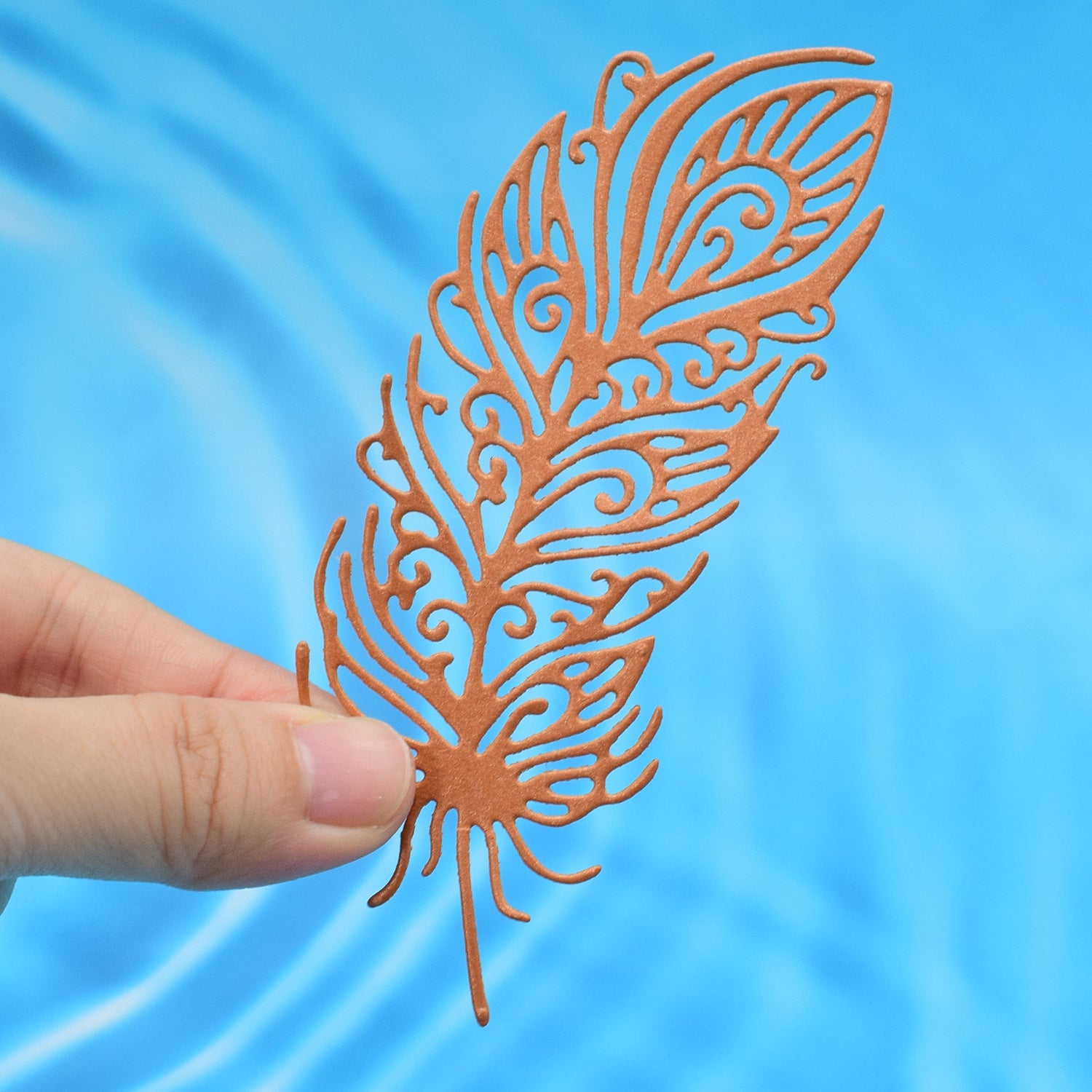 1pc Feather Cutting Dies Metal Stencil DIY Scrapbooking Craft Card Background