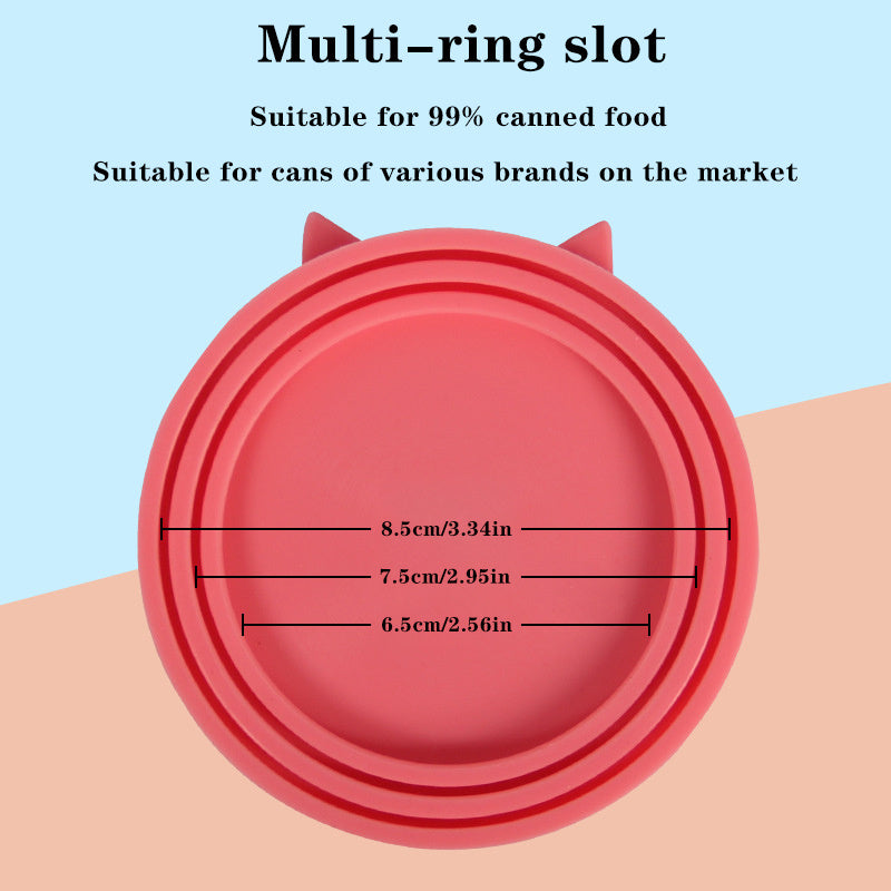 Silicone Pet Food Can Cover Reusable Lid Seal for Dog and Cat Storage