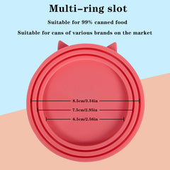 Silicone Pet Food Can Cover Reusable Lid Seal for Dog and Cat Storage