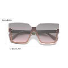 Ombre Rimless Sunglasses UV400 Sun Shades for Beach Travel