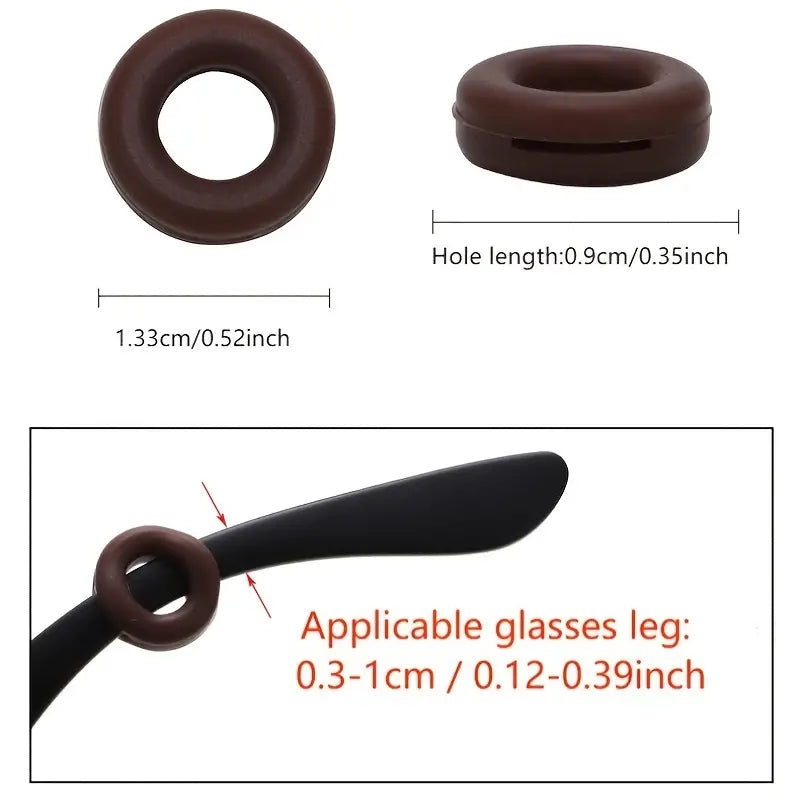 5 Pairs Glasses Anti-slip Cover Ear Hook Silicone Set Accessories