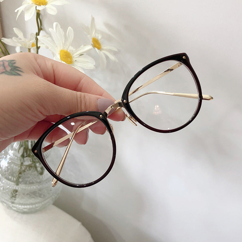 Anti Light Glasses For Women Men Casual Metal Optical Frame