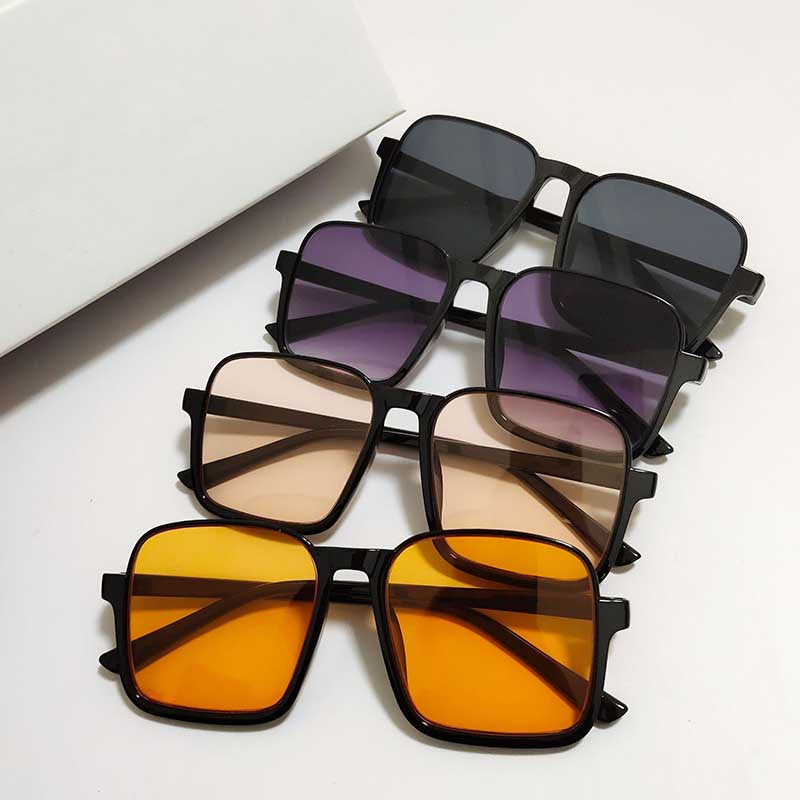 Men's Large Frame Square Sunglasses UV Protection For Cycling Travel Outdoor