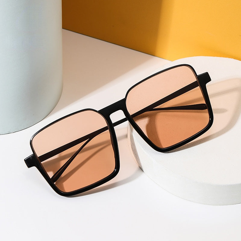 Men's Large Frame Square Sunglasses UV Protection For Cycling Travel Outdoor