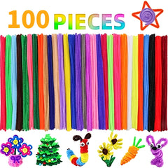 Pipe Cleaners Craft Chenille Stems 100pcs Assorted Colors 6mm X 12in