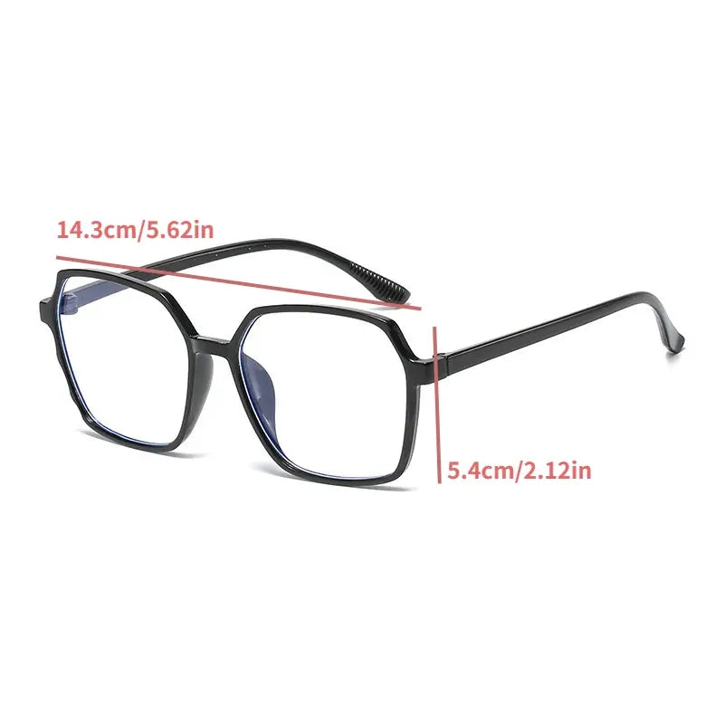 Polygon Anti Light Glasses For Women Men Students