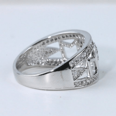 Silver Plated Zircon Ring for Mother