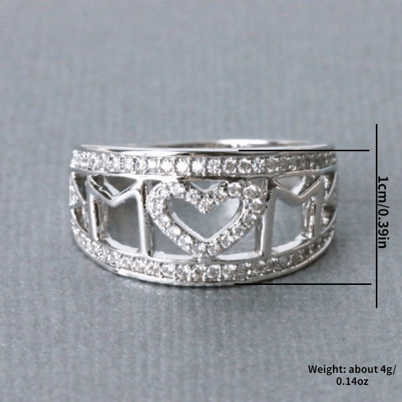 Silver Plated Zircon Ring for Mother