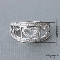 Silver Plated Zircon Ring for Mother