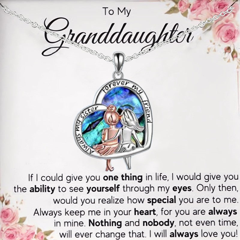 Girl's Granddaughter Infinity Love Sisters Necklace - Birthday Jewelry