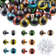 Plastic Safety Eyes for Crafts, Crochet Toys, Stuffed Animals - Mixed