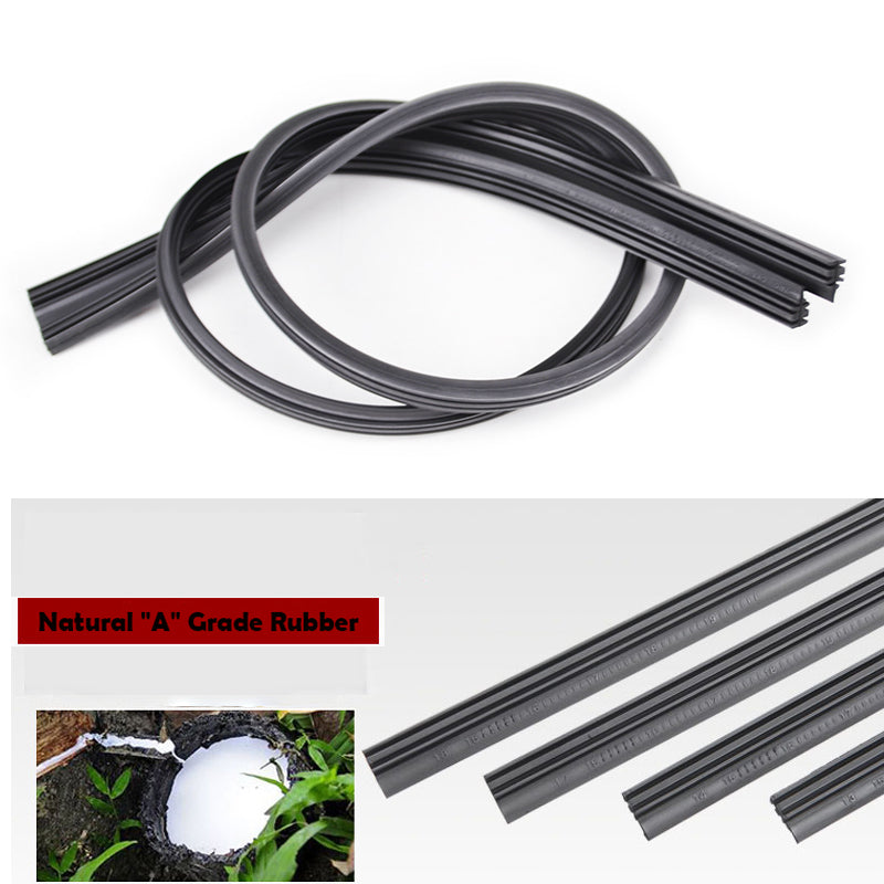 4pcs Wiper Blade Refills 6mm 26 24 Soft Rubber Strips Car Embedded Frameless