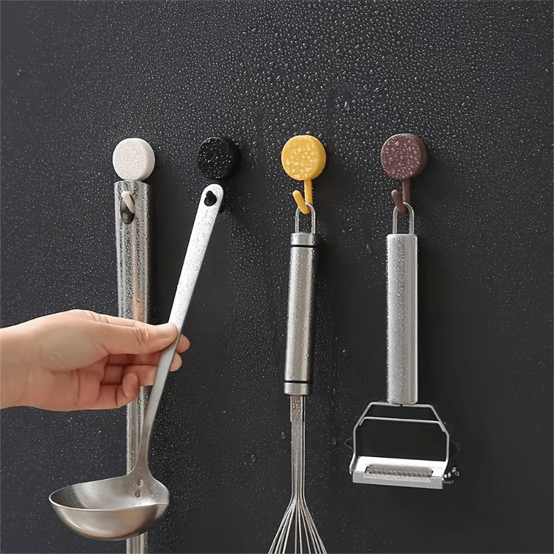 10pcs Adhesive Wall Hooks Key Hooks Coat Hangers Waterproof