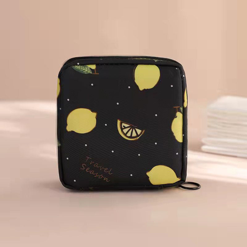 Cactus Print Sanitary Napkin Storage Bag Organizer