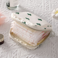 Cactus Print Sanitary Napkin Storage Bag Organizer