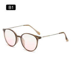 Computer Light Blocking Glasses Clear Lens Round Eyeglasses Frame