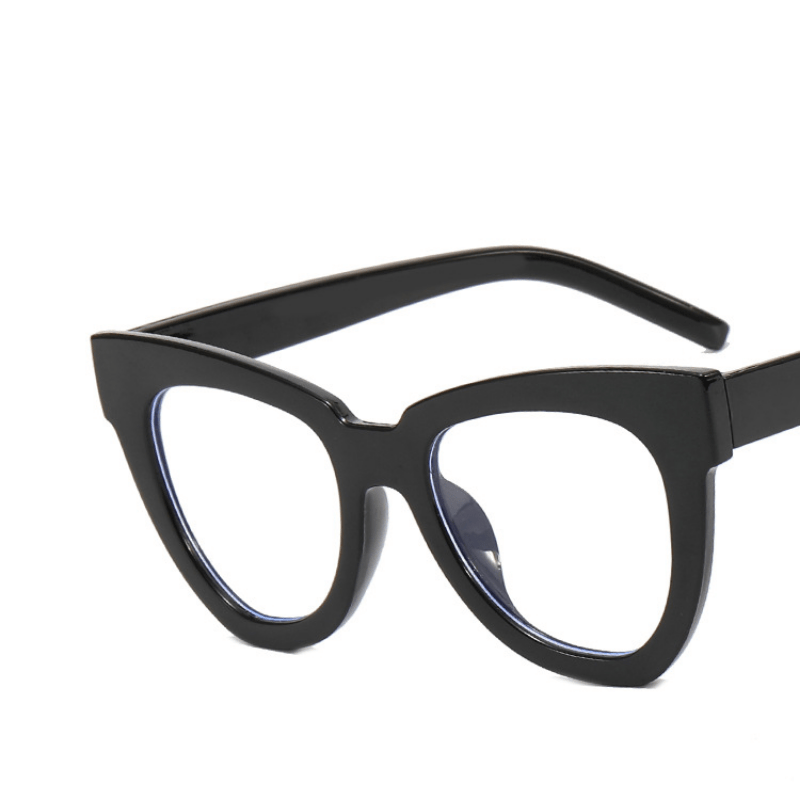 Light Blocking Cat Eye Glasses Clear Lens Jelly Frame Women