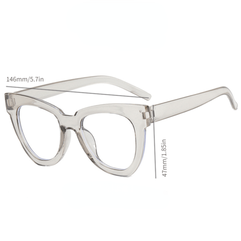 Light Blocking Cat Eye Glasses Clear Lens Jelly Frame Women