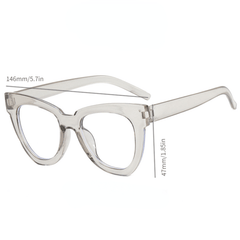 Light Blocking Cat Eye Glasses Clear Lens Jelly Frame Women