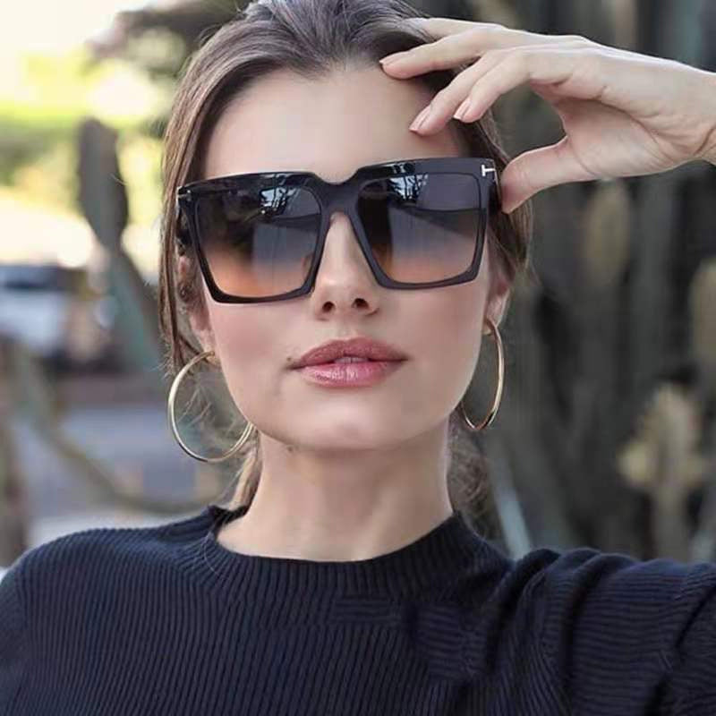 Large Square Sunglasses Gradient Anti Glare UV400