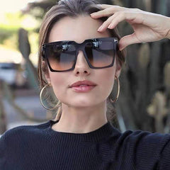 Large Square Sunglasses Gradient Anti Glare UV400