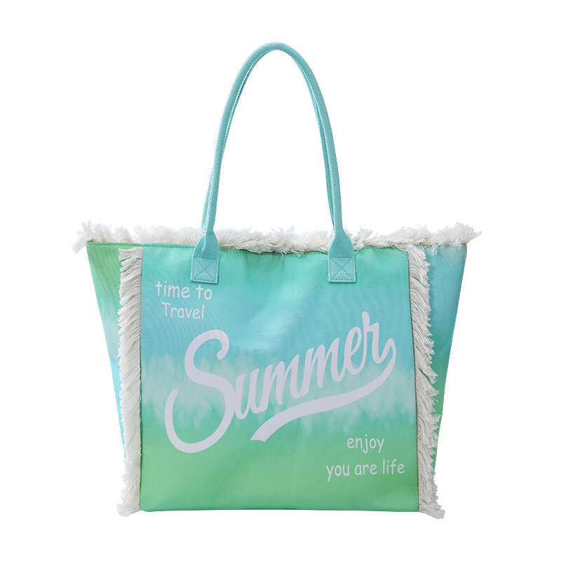 Tie Dye Letter Print Tote Bag Large Capacity Shoulder Bag for Women