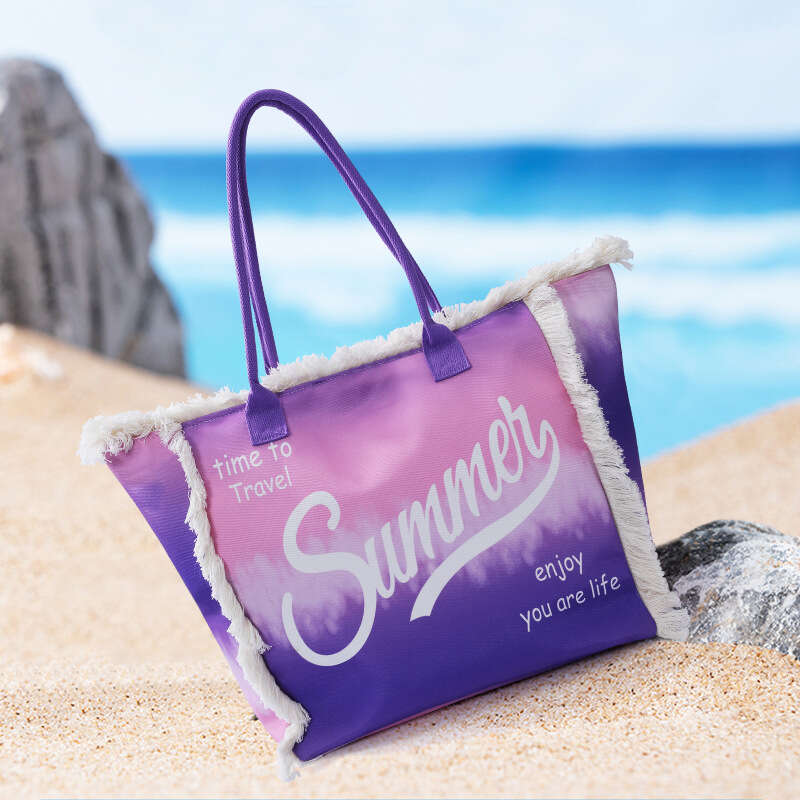 Tie Dye Letter Print Tote Bag Large Capacity Shoulder Bag for Women