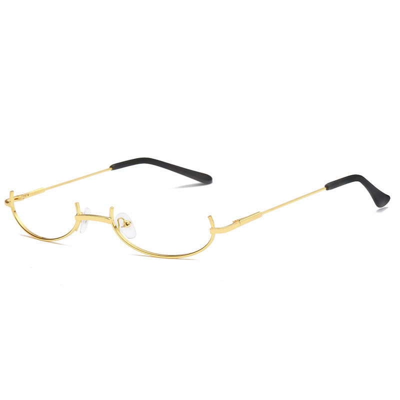 Half Frame Glasses No Lens Party Club Decorative Glasses Cosplay Accessory