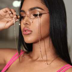 Half Frame Glasses No Lens Party Club Decorative Glasses Cosplay Accessory