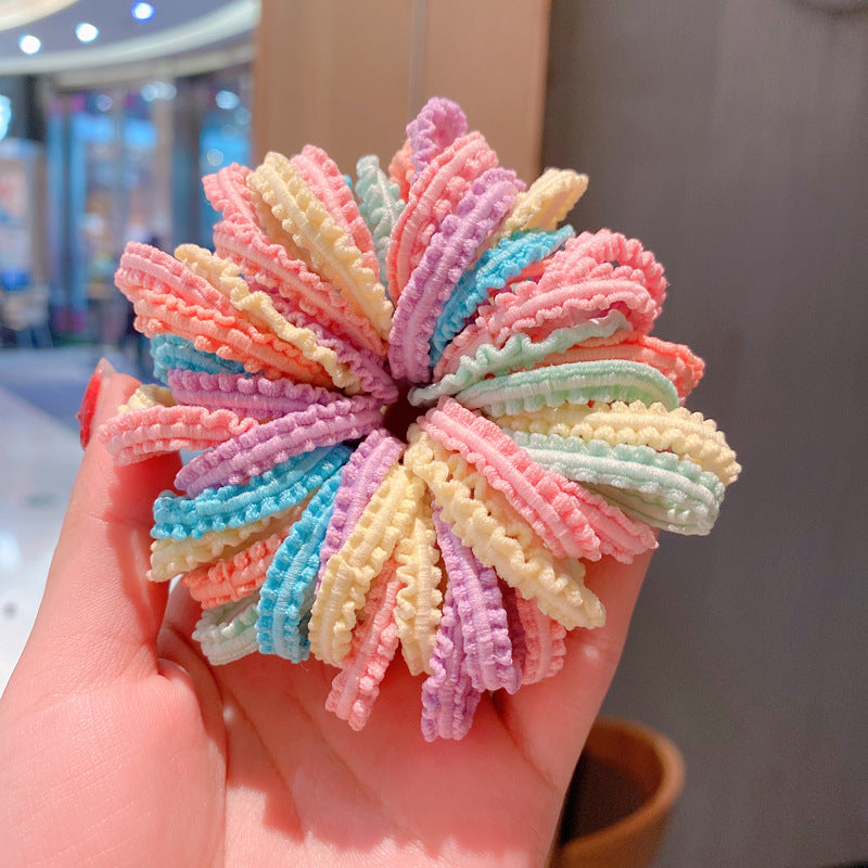 50pcs Baby Girls Scrunchie Hair Ties - Cute Hair Accessory for Little Girls