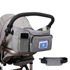 Stroller Bag for Mom and Baby - One Shoulder Mommy Bag with Wet Wipes Drawer