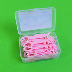 Kids Pink Dental Floss with Long Handle