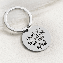Teacher's Gift Keychain Thank You For Helping Grow Keyring Jewelry Gift