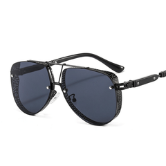 Hollow Pattern Men's Pilot Sunglasses for Street Photography Holiday Party