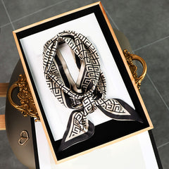 Polka Dot Stripe Skinny Scarf Long Ribbon Neckwear