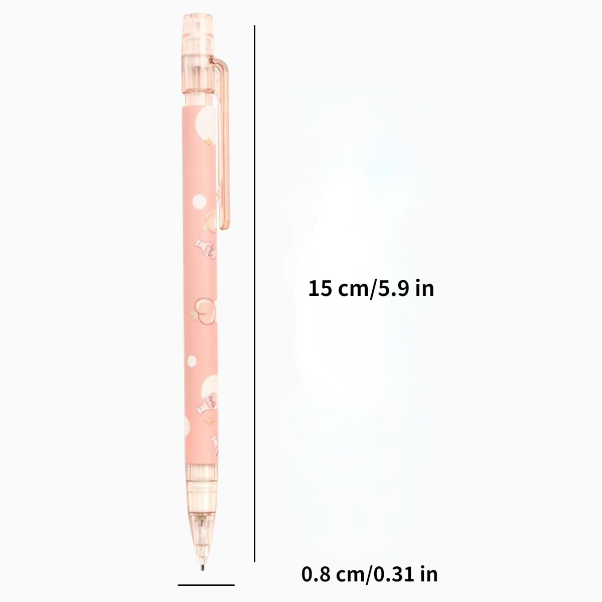 3pcs Sweet Peach Mech Pencils 0.5mm Lead Cartoon Gift Students