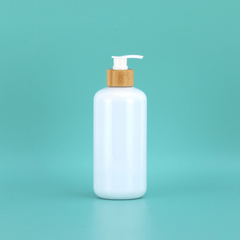 500ML Bamboo Pump Dispenser for Bathroom Soap Lotion Liquid Amber