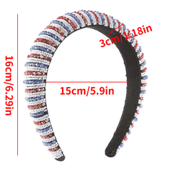 Rice Beaded Hair Band Contrast Bead Wide Headband