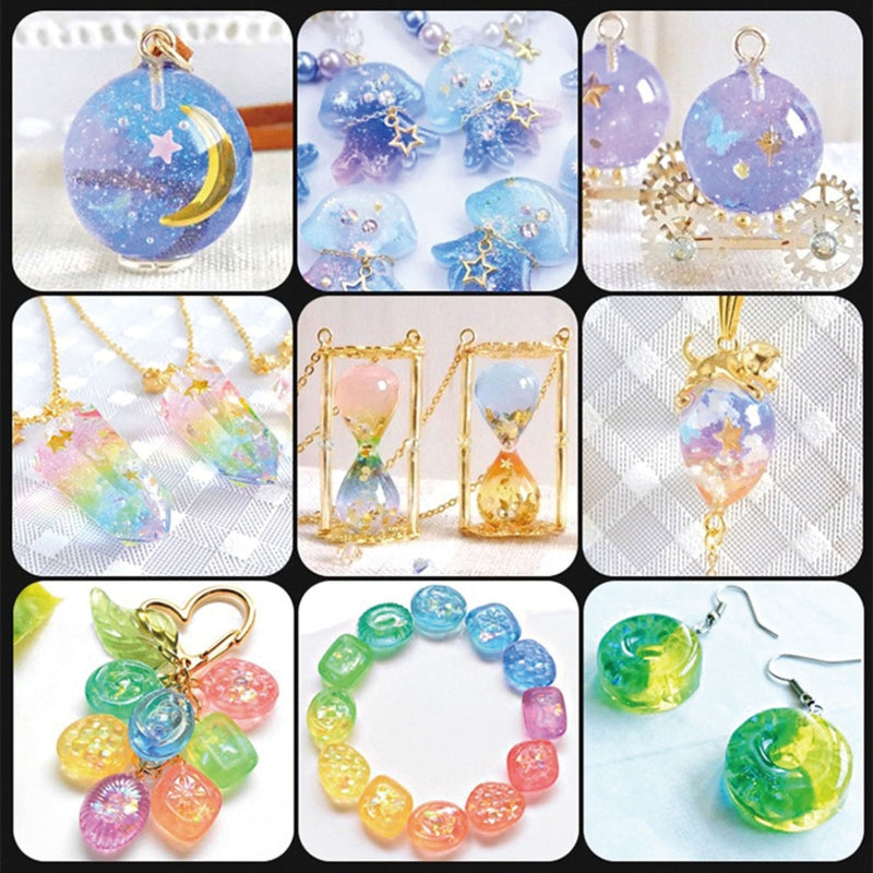 5 Colors Star Sky UV Resin Pigment Dye Epoxy Resin Crafts Jewelry DIY
