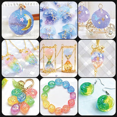 5 Colors Star Sky UV Resin Pigment Dye Epoxy Resin Crafts Jewelry DIY