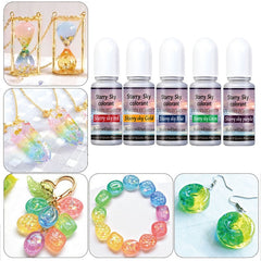 5 Colors Star Sky UV Resin Pigment Dye Epoxy Resin Crafts Jewelry DIY