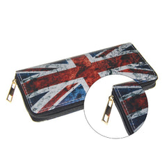 Flag Pattern Long Wallet Credit Card Organizer & ID Holder Women's Clutch Bag