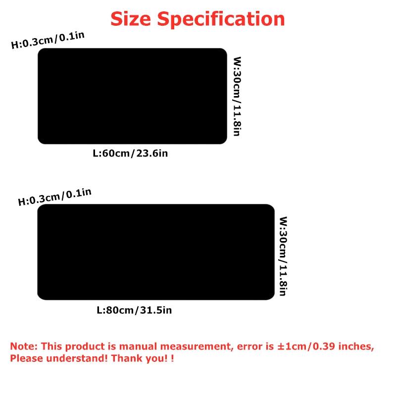 Large Gaming Mouse Pad Non-slip Rubber Keyboard Pad