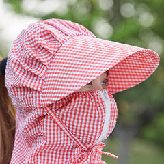 UV Protection Sun Hat With Neck Gaiter Zipper Mask Face Covering